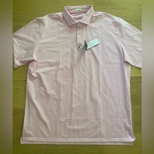 Holderness & Bourne “the hunter” cotton polo in pink stripe size XXL NWT (note)